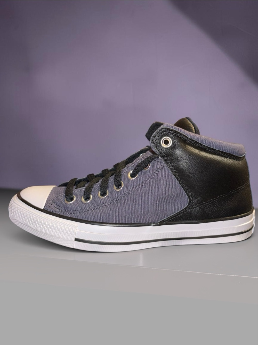 Converse Men's High-Top Sneakers in Gray and Black